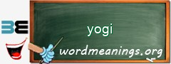 WordMeaning blackboard for yogi